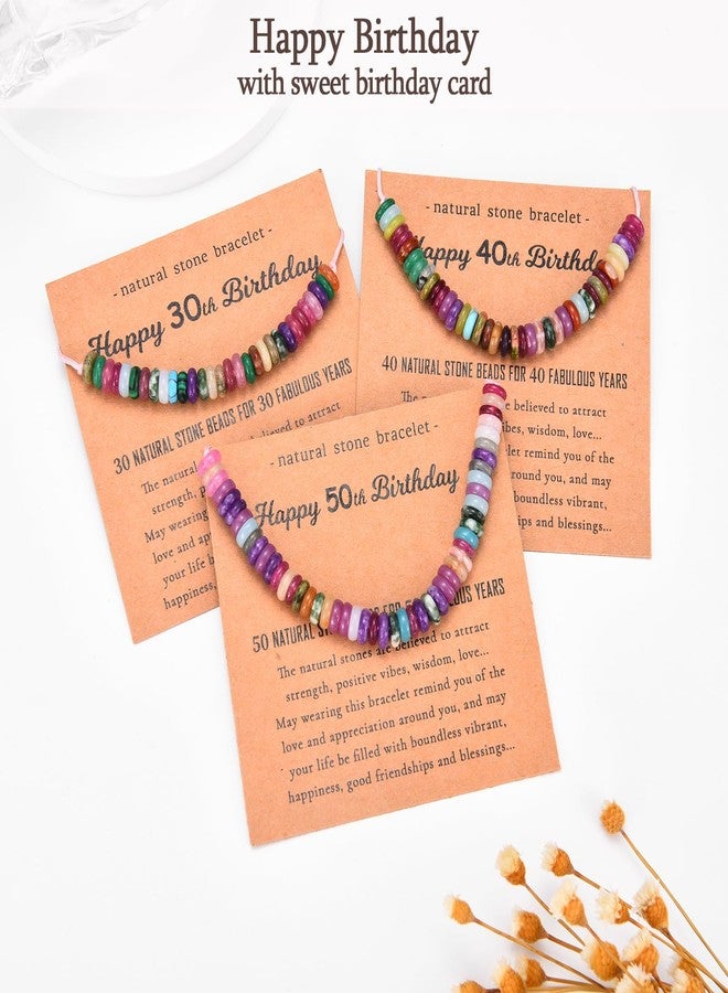 FIEEFX 40th Birthday Gifts Women, 40 Year Old Birthday Gifts for Women, Female 40 Birthday Bracelet Gifts for 40 Year Old Woman with Happy 40th Birthday Card - Image 3
